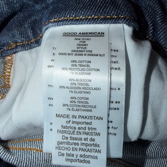 NWT Good American Good Boy Straight Leg Jeans - Picture 13 of 15